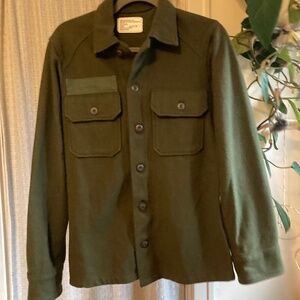 Olive Green Military Wool work shirt